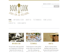 Tablet Screenshot of bookacook.com